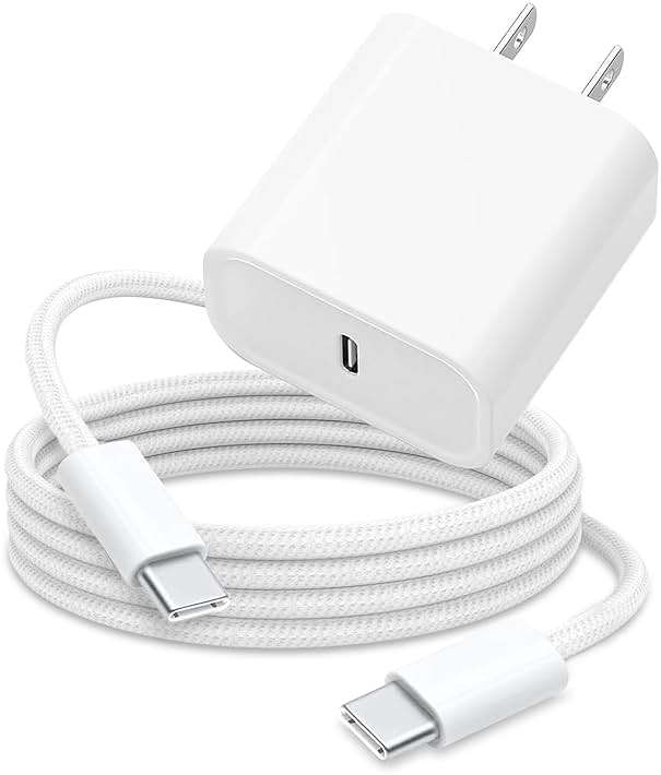 6FT 20W USB Type C Fast Charger Block for iPhone 16e 17 16 15 Pro MaX,AirPods 4 4th, AirPods Pro 3 2 2nd, iPad Pro Air 13/12.9,iPad 10th Tablet,Samsung Galaxy A16 A15 A14 5G A54 A03S A53 A23 A34 - Image 1