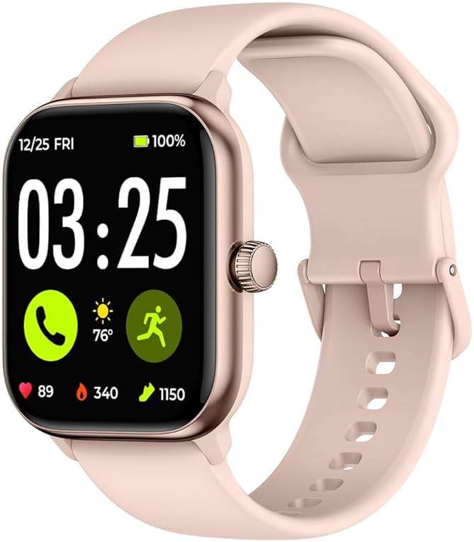 Spade & Co Health Smartwatch 4 - Smartwatch for Men & Women, Heart Rate, Sleep & SpO2 Monitor, Pedometer, Fitness Tracker, Answer/Make Calls IP68 Waterproof iOS & Android Compatible - Image 1