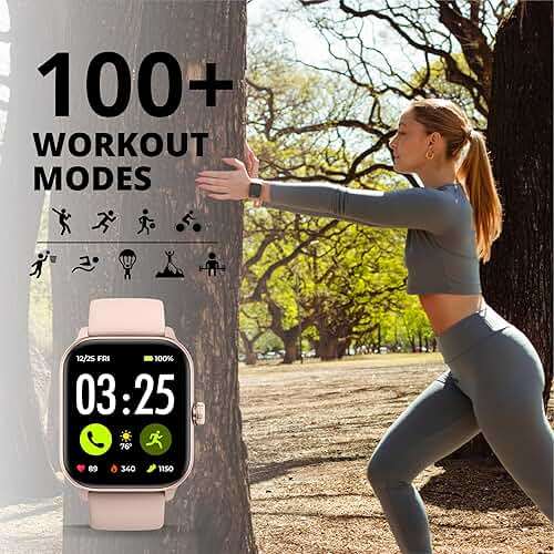 Spade & Co Health Smartwatch 4 - Smartwatch for Men & Women, Heart Rate, Sleep & SpO2 Monitor, Pedometer, Fitness Tracker, Answer/Make Calls IP68 Waterproof iOS & Android Compatible - Image 3