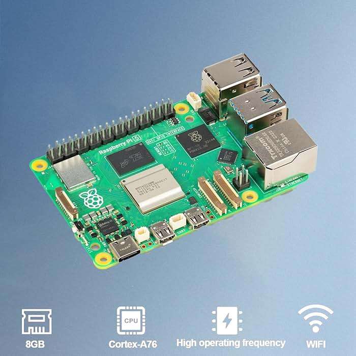 Vemico Raspberry Pi 5 8GB Starter Kit, Pi 5 8GB Single Board, 27W GaN 5.1V 5A Type-C Power Supply & Active Cooler, Ideal for AI, IoT, Robotics & DIY Projects - Image 3