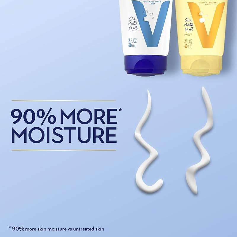 Vaseline Intensive Care Lotion Bundle – Advanced Repair Unscented Formula and Nourishing Moisture Hand and Body for Extremely Dry Skin, 2 OZ Ea (2 Piece Set) - Image 5