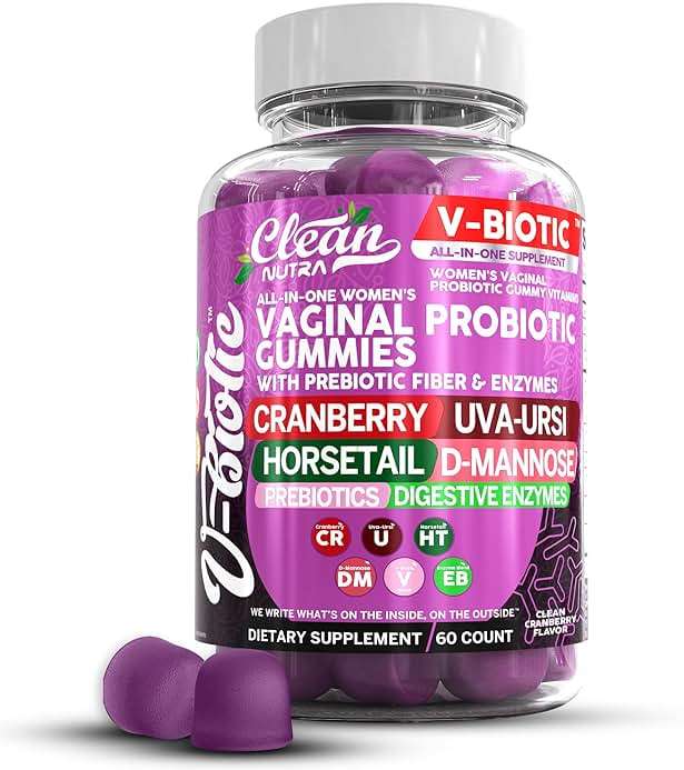 Vaginal Probiotic Gummies For Women | Prebiotics Cranberry D-Mannose Uva-Ursi Digestive Enzymes | Vaginal Health Supplement pH Balance to Promote Healthy Vaginal Odor & Flora Cranberries Gummy Vitamin - Image 1