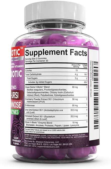 Vaginal Probiotic Gummies For Women | Prebiotics Cranberry D-Mannose Uva-Ursi Digestive Enzymes | Vaginal Health Supplement pH Balance to Promote Healthy Vaginal Odor & Flora Cranberries Gummy Vitamin - Image 3
