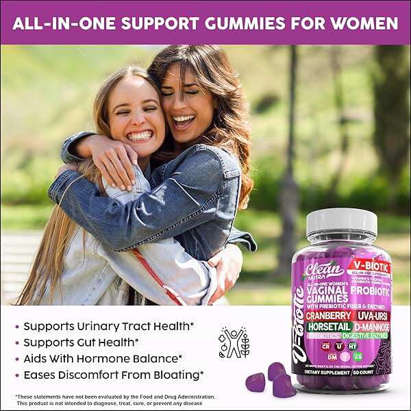 Vaginal Probiotic Gummies For Women | Prebiotics Cranberry D-Mannose Uva-Ursi Digestive Enzymes | Vaginal Health Supplement pH Balance to Promote Healthy Vaginal Odor & Flora Cranberries Gummy Vitamin - Image 5