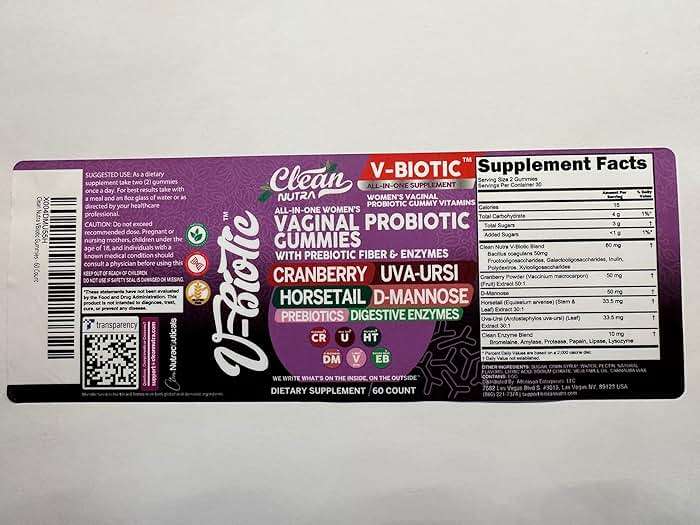 Vaginal Probiotic Gummies For Women | Prebiotics Cranberry D-Mannose Uva-Ursi Digestive Enzymes | Vaginal Health Supplement pH Balance to Promote Healthy Vaginal Odor & Flora Cranberries Gummy Vitamin - Image 9