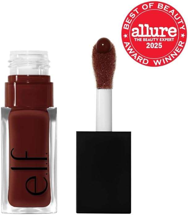 e.l.f. Glow Reviver Lip Oil, Nourishing Tinted Lip Oil For A High-shine Finish, Infused With Jojoba Oil, Vegan & Cruelty-free, Hot As Fudge - Image 2