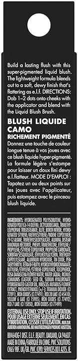 e.l.f. Camo Liquid Blush, Long-lasting Liquid Blush For High-pigment Color, Creates A Soft, Dewy Finish, Vegan & Cruelty-free, Cheeky Lychee - Image 6