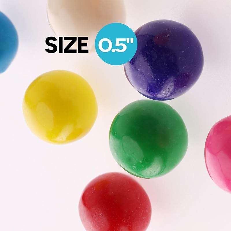 Gumballs for Gumball Machine Refills -Assorted Fruit Flavored Gum Balls - 0.5" Mini Bubble Gum - Bulk Gum Bag 15 OZ - Chewing Gum for Kids - Double Bubble Gumball - Image 5