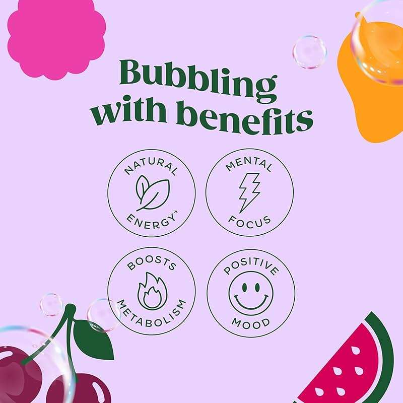 Bloom Nutrition Sparkling Energy Drink - Variety Pack - Natural Caffeine, Zero Sugar, 180mg Caffeine - Antioxidant-Rich with Green Coffee Bean, Green Tea Extract, Prebiotics - 12oz 12 Pack - Image 7