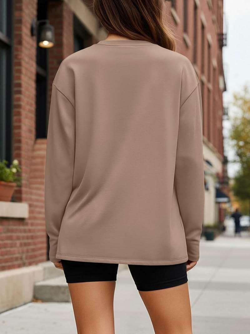 Trendy Queen Womens Oversized Long Sleeve Shirts Fall Tops 2026 Basic Tee Casual Workout Y2K Clothes - Image 4