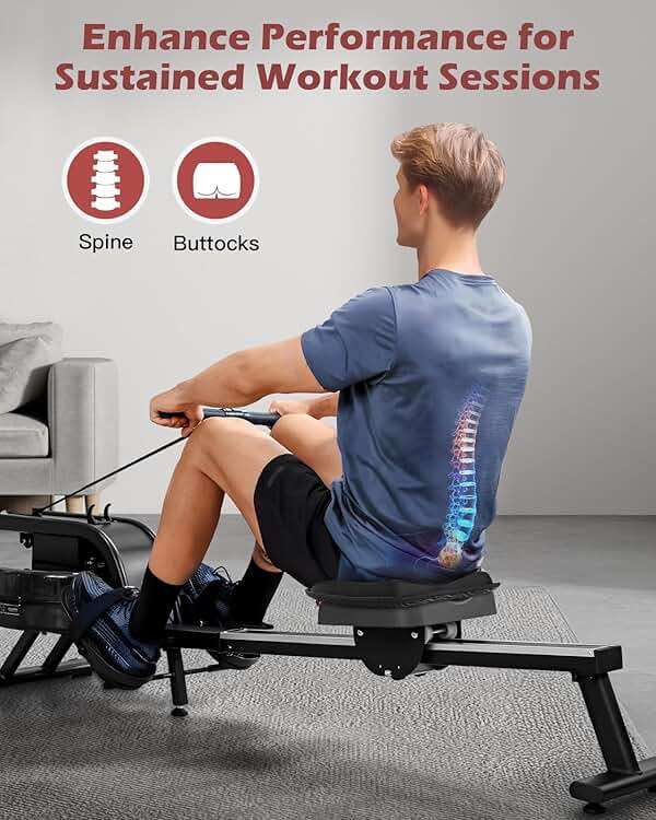 Fitense Rowing Machine Seat Cushion for The Concept 2 Rowing Machine with Extra Sports Headband, Memory Foam Row Machine Pad-Compatible with Concept 2 Rower, Recumbent Stationary Bike, Watter Rower - Image 6