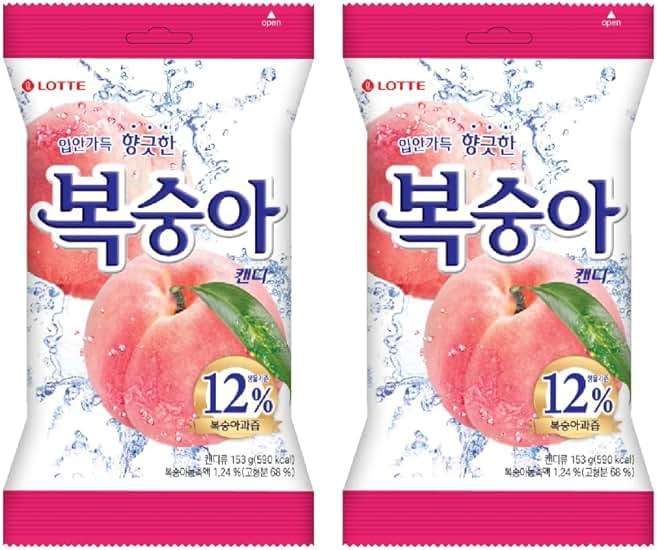 K-Candy Sweet Peach Flavor Candy 153g X 2Pack - Image 1