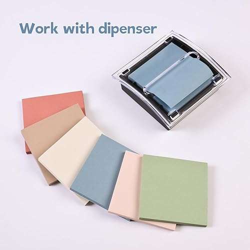 12 Pads Pop Up Sticky Notes, 3x3 Refills Accordion Sticky Notes, Vintage Colors Self-Stick Note Pads Pop-up Notes Dispenser, 54 Sheets/Pad - Image 5