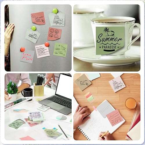 12 Pads Pop Up Sticky Notes, 3x3 Refills Accordion Sticky Notes, Vintage Colors Self-Stick Note Pads Pop-up Notes Dispenser, 54 Sheets/Pad - Image 6