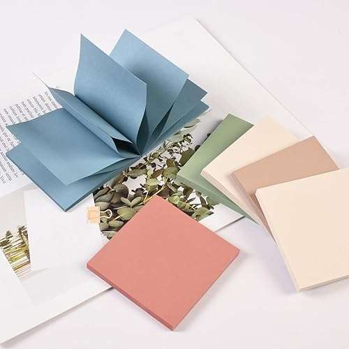 12 Pads Pop Up Sticky Notes, 3x3 Refills Accordion Sticky Notes, Vintage Colors Self-Stick Note Pads Pop-up Notes Dispenser, 54 Sheets/Pad - Image 7
