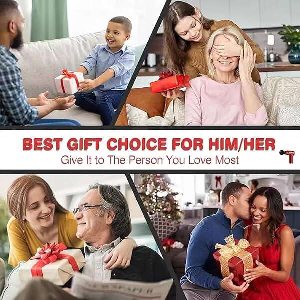WANRUIL Massage Gun Upgrade Deep Tissue Muscle Massager for Pain Relief Percussion Massager with 4 Massage Heads & Silent Brushless Motor Portable Handheld Massager Best Gifts for Him Her - Image 7
