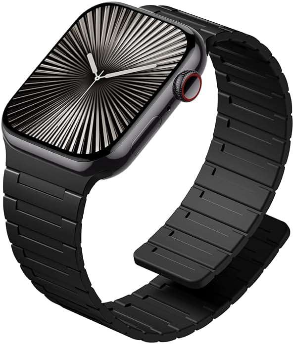 SNBLK Magnetic Watchband Compatible with Apple Watch for Men 44mm 45mm 46mm 49mm 42mm 41mm 40mm 38mm Women, Silicone Sport Strong Magnet Strap for iWatch Series 11 Ultra 3 Ultra 2 Se 10 9 8 7 6 5 4 1 - Image 1