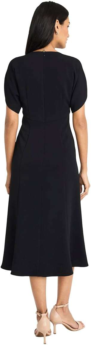 Maggy London Women's Women's Elegant Midi Dress with Puffed Sleeves - Fitted Waist A-line Silhouette - Versatile Cocktail Dress - Image 3