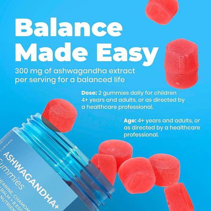 DR. MORITZ Ashwagandha Gummies for Calm, Relaxation, and Immune Support - Ashwagandha for Women and Men - with L-Theanine - Sugar Free and Non-GMO (120 Count) - Image 4