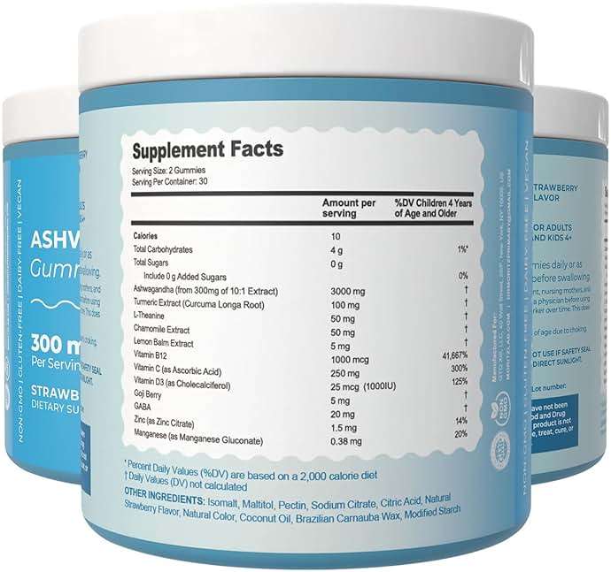 DR. MORITZ Ashwagandha Gummies for Calm, Relaxation, and Immune Support - Ashwagandha for Women and Men - with L-Theanine - Sugar Free and Non-GMO (120 Count) - Image 6