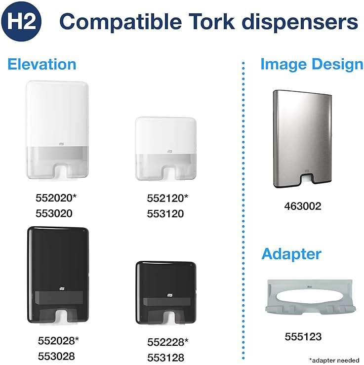 Tork Xpress Compressed Multifold Hand Towel White H2, Advanced, Strong and Absorbent, 12 x 250 Sheets, 424834 - Image 5
