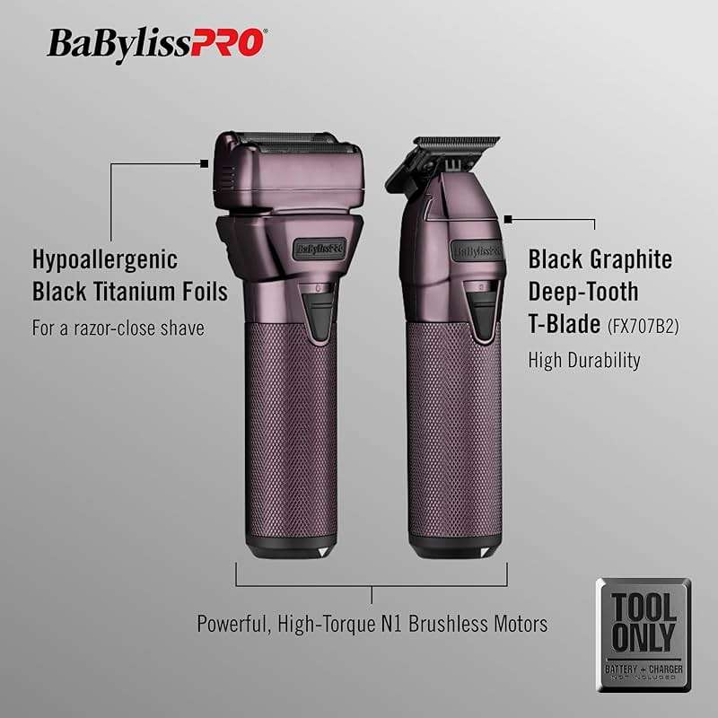 BaBylissPRO® FXONE Tool ONLY Hair Trimmer + Electric Double Foil Shaver Sets - Image 2