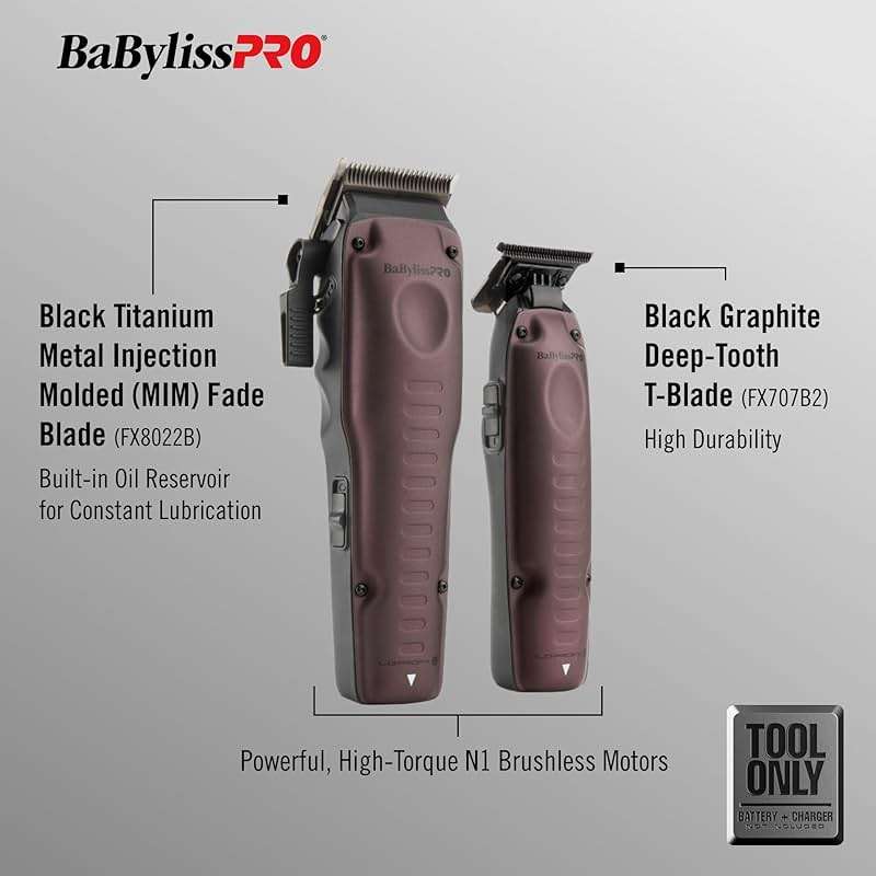 BaBylissPRO® FXONE LOPROFX Limited EditionPurple Tool Only Hair Clipper + Hair Trimmer - Image 2