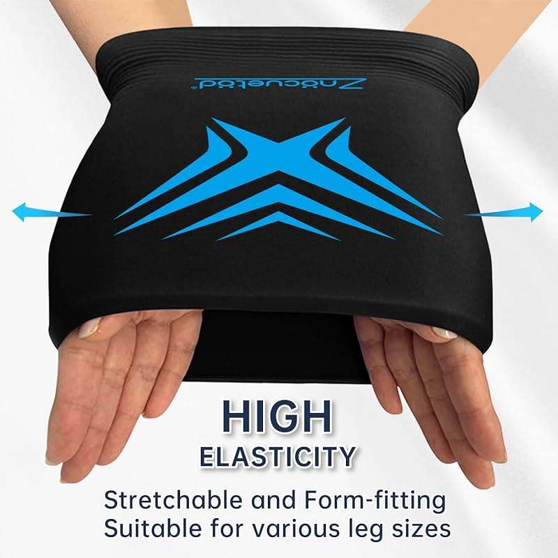 Knee Ice Pack Wrap Extended Ice Packs for Injuries Reusable Leg Freeze Compression Sleeves, Gel Cooling Knees Brace Cold Hot Packs Therapy Flexible for Pain Relief, Surgery Recovery Gift for Women Men - Image 3