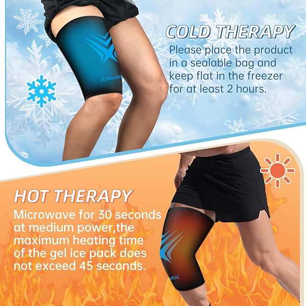 Knee Ice Pack Wrap Extended Ice Packs for Injuries Reusable Leg Freeze Compression Sleeves, Gel Cooling Knees Brace Cold Hot Packs Therapy Flexible for Pain Relief, Surgery Recovery Gift for Women Men - Image 7
