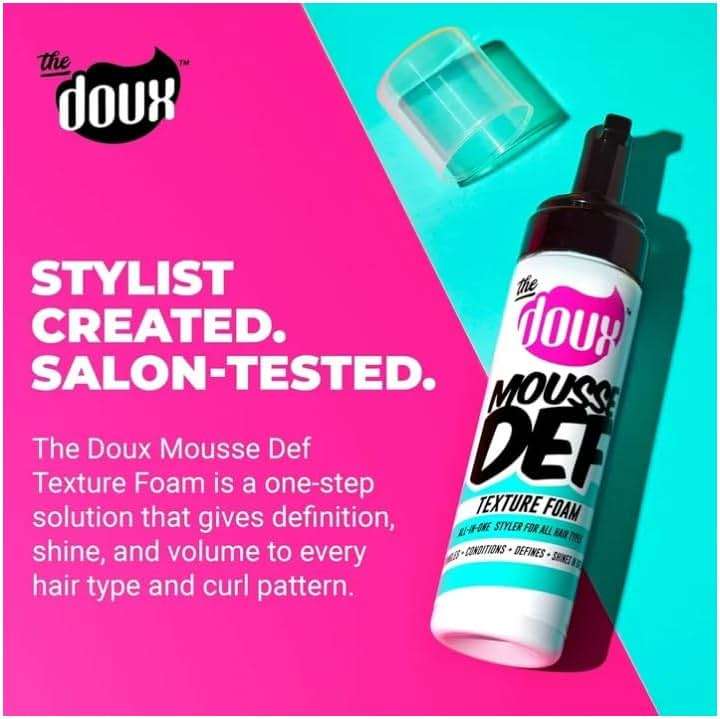 𝓣~ 𝓱𝓮 𝓓~ 𝓸𝓾𝔁 Mousse Def Texture Foam to Style,Conditioning For Curly Hair, 7oz (Pack of 1) - Image 5