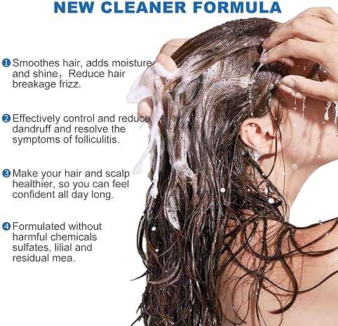 Ceson&Cesun Anti-Fungal/Anti Dandruff 2 in 1 Shampoo for Folliculitis, Scalp Psoriasis & Seborrheic Dermatitis, Itchy & Dry Scalp Relief, Nourishes, Hydrates, Fresh Scent, Safe For Color-Treated Hair - Image 6