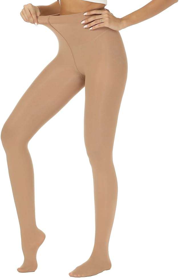 Luxdovi Women Ultra Soft 50 Denier Silky Tights Semi Opaque Solid Color Pantyhose High Waist Footed Stockings - Image 3