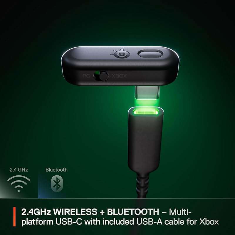 SteelSeries Arctis GameBuds for Xbox/PC/PS5/Switch/Mobile — Quick-Switch 2.4GHz+Bluetooth 5.3 — Active Noise Cancelling — Mobile App — Water Resistant IP55 — 40H Battery with Qi Charging Case - Black - Image 5