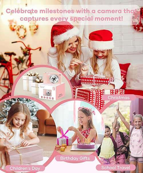 Digital Camera 56MP 1080P Point & Shoot Camera 32GB SD, 2 Batteries Lanyard | Type-C Cable, Camera Bag Included, 20 Photo Filters, Burst Mode, Girls & Kids Aged 3+， Ideal for Teens, 1-Year Support - Image 9