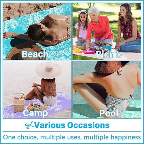 Vikumond Turkish Beach Towel,Extra Large 79x36 Inch,Lightweight | Quick Dry Sand Free Absorbent Soft Thin Compact.Portable for Bath&Yoga,Pool&Swimming,Camping&Picnic,Cruise&Outdoor Use - Image 6