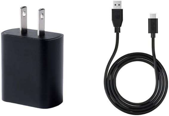 Kircuit 5V AC/DC Adapter Compatible with AlfaBot Model S1 S 1 3.7V 2600mAh Li-ion Battery 47W Powerful Electric Spin Mop Cordless Hard Floor Cleaning Cleaner 5VDC USB-C Power Supply Cord Charger PSU - Image 1