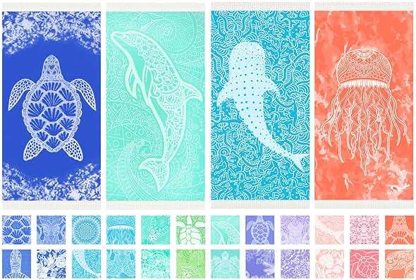 Vikumond Thin Turkish Beach Towel Lightweight Soft Cotton Extra Large XL Oversized Sand Free Sandproof Absorbent Quick Dry Towels Cloud Bath Pool Travel Compact Essentials Accessories for Adult Gifts - Image 1