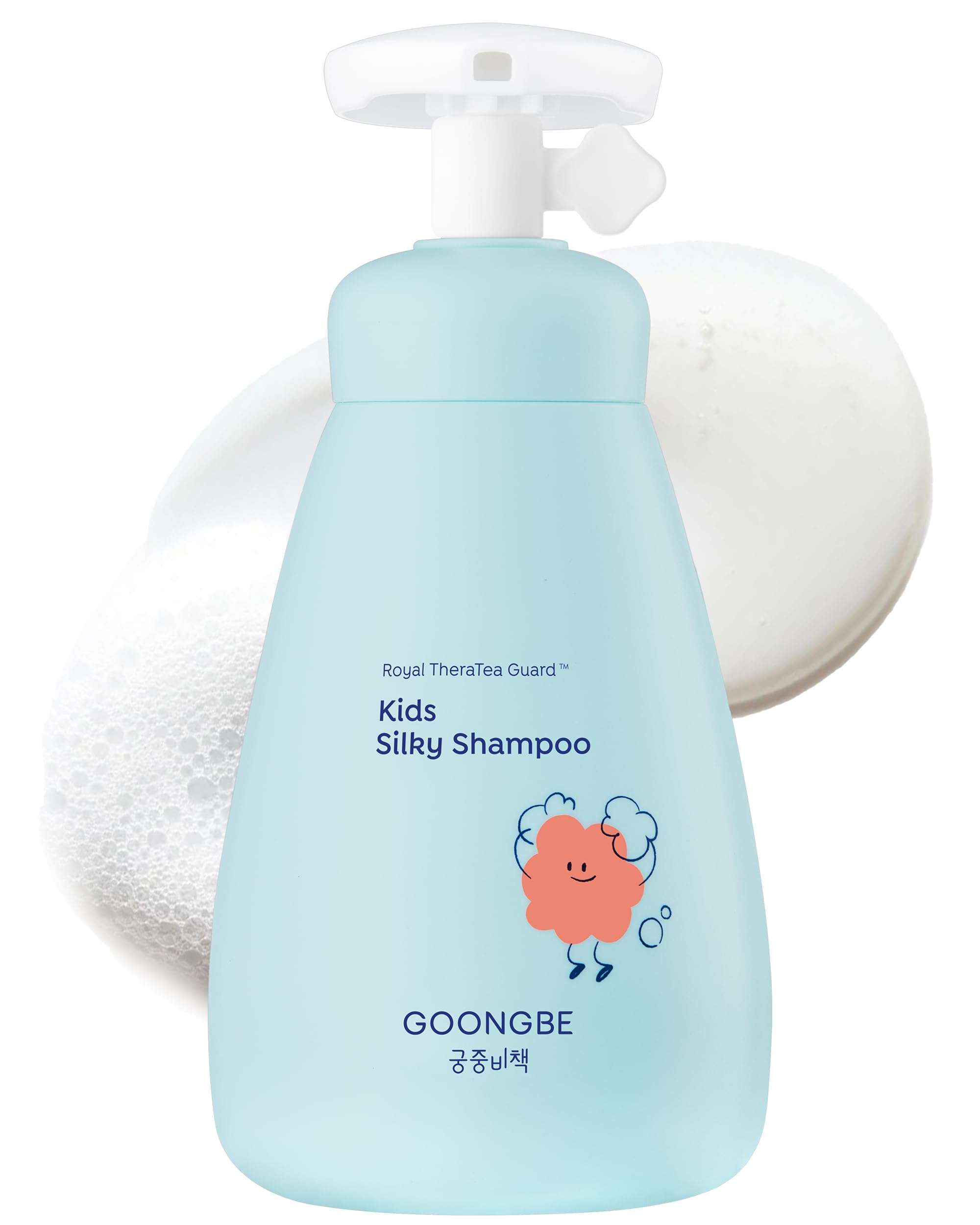 GOONGBE Kids' Detangling Shampoo - Silky Shine for Frizzy Tangle-Prone Hair – Silicone-Free Low pH with Silk Protein & Macadamia Oil – Tear-Free Tested, 25 Allergen-Free – Korean K-Beauty, 10.1 fl oz - Image 1