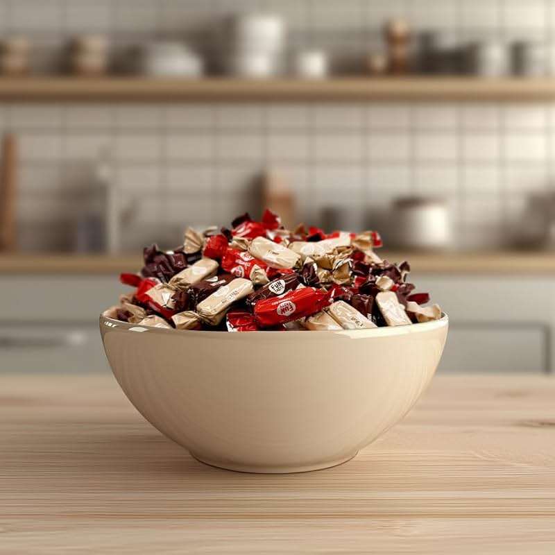 Taffy Candy - 2 Pound Bulk Pack (150 Count) - Old Fasioned Candy - Individually Wrapped Premium Assorted Caramels - Vanilla, Chocolate, Strawberry - Party Favors - Image 6