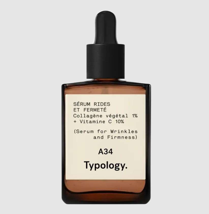 Typology A34 Serum for Wrinkles and Loss of Firmness 1% Plant Collagen + 10% Vitamin C (1 FL. OZ) & Complimentary Sheet Masque - Image 1