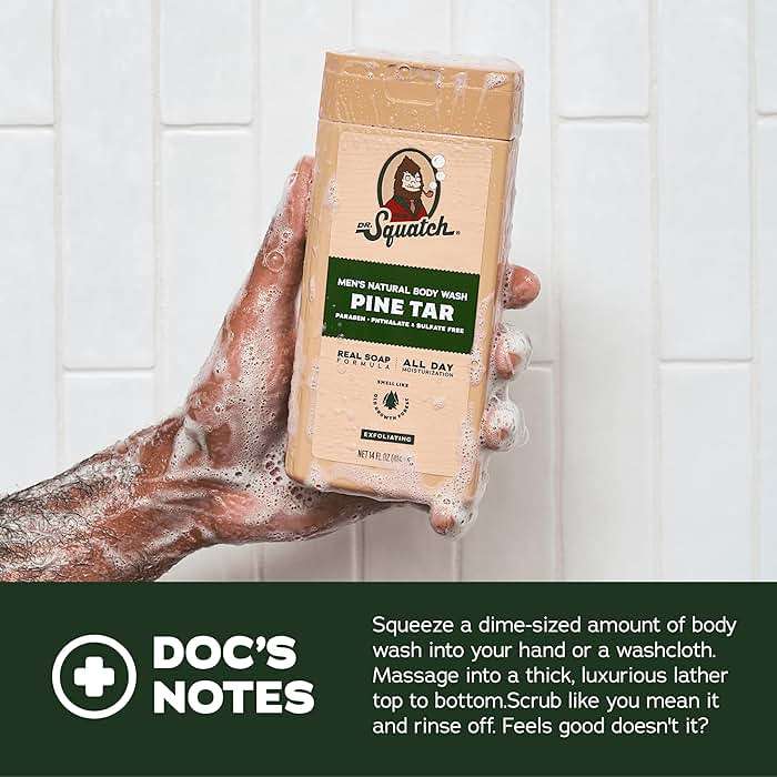 Dr. Squatch NEW Body Wash and Deodorant for Men Gift Set | No Paraben, Phthalate, Sulfate | Odor-Squatching, Aluminum-Free | Pine Tar Body Wash (8 oz, 3-Pack) & Deodorant (2.56 oz, 2-Pack) - Image 4