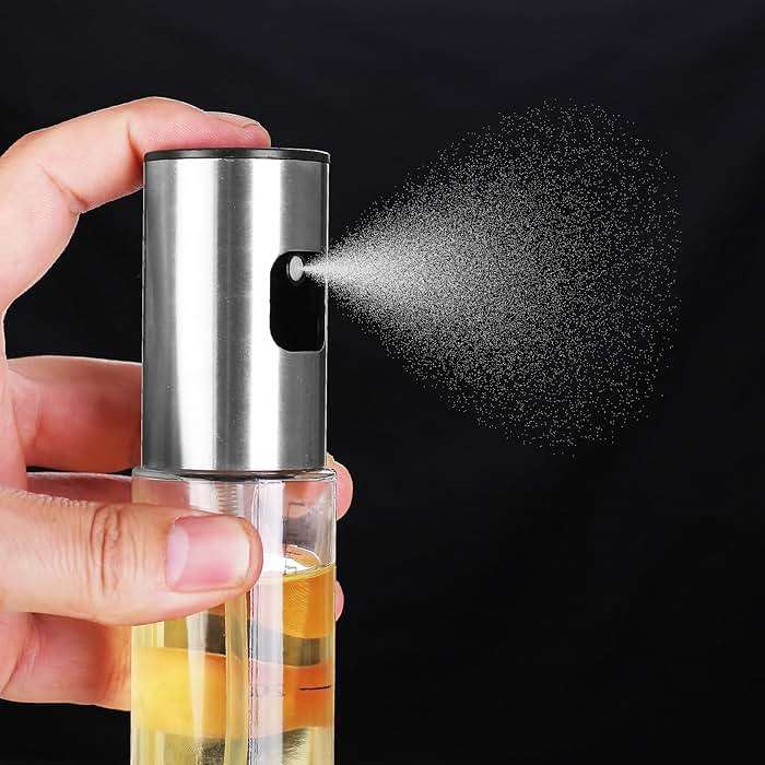 necopure Olive Oil Sprayer for Cooking, 3 oz/90 ml Glass Oil Mister Bottle with Scale, Fine Mist Spray Bottle for Air Fryer, Salad, BBQ, Grill, Roasting, Vinegar and Cooking Oils - Image 3