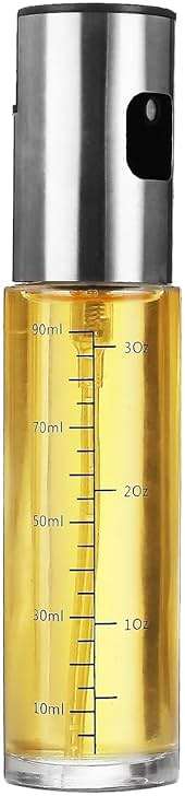 necopure Olive Oil Sprayer for Cooking, 3 oz/90 ml Glass Oil Mister Bottle with Scale, Fine Mist Spray Bottle for Air Fryer, Salad, BBQ, Grill, Roasting, Vinegar and Cooking Oils - Image 9