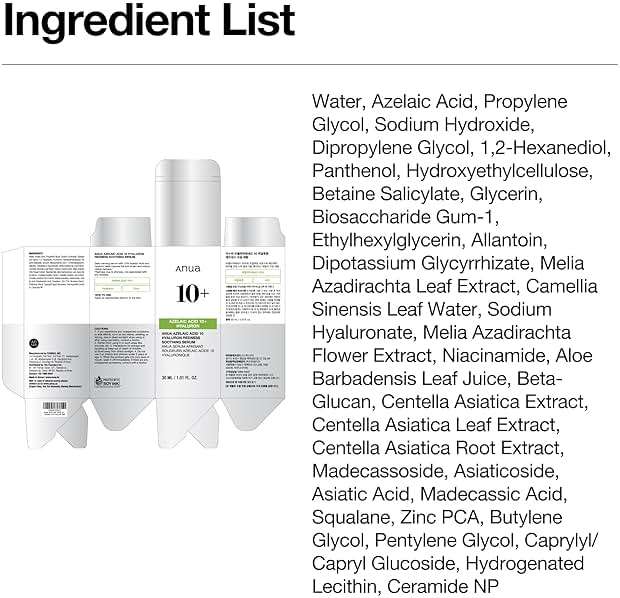 Anua Azelaic Acid 10 Hyaluron Redness Soothing Serum, Facial Serum for Blemish-Prone & Oily-Prone Skin, Lightweight & Hydrating Blemish Care, Hyaluronic Acid, Korean Skincare, 1.01 fl oz. - Image 9