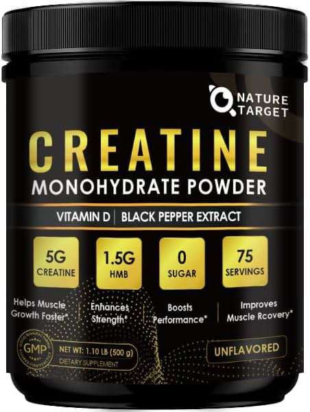 Micronized Creatine Monohydrate for Women and Men, Creatine Powder for Men-Women for Improve Performance and Strength, Support Muscle Growth and Workout Recovery, 6.5g per Servings, 75 Servings - Image 1