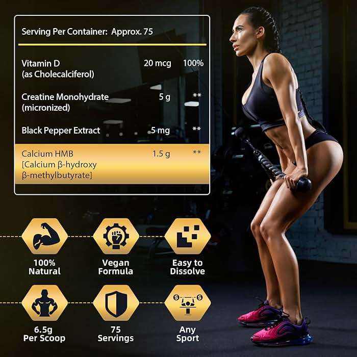 Micronized Creatine Monohydrate for Women and Men, Creatine Powder for Men-Women for Improve Performance and Strength, Support Muscle Growth and Workout Recovery, 6.5g per Servings, 75 Servings - Image 2