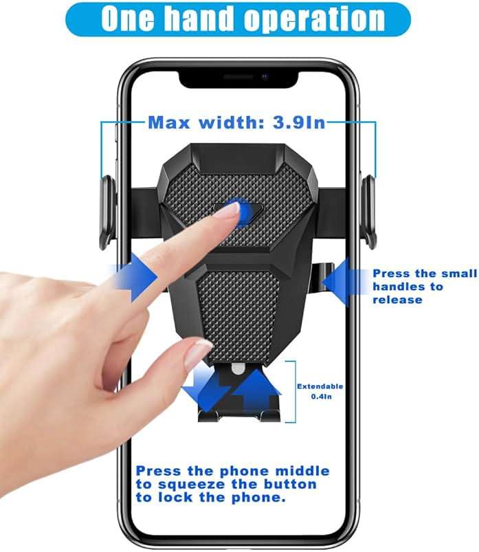 KEPHTH Car Phone Holder Accessories for Nissan Altima SR SV 2019-2024 2025/Sentra SR SV 2020-2024 2025/Rogue S SV 2021-2025 2026 Dash Mount Cell Phone Holder for Most Smartphones(for 8inch Screen) - Image 6