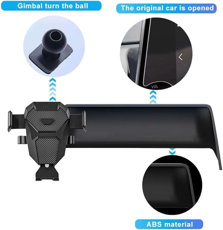KEPHTH Car Phone Holder Accessories for Nissan Altima SR SV 2019-2024 2025/Sentra SR SV 2020-2024 2025/Rogue S SV 2021-2025 2026 Dash Mount Cell Phone Holder for Most Smartphones(for 8inch Screen) - Image 8