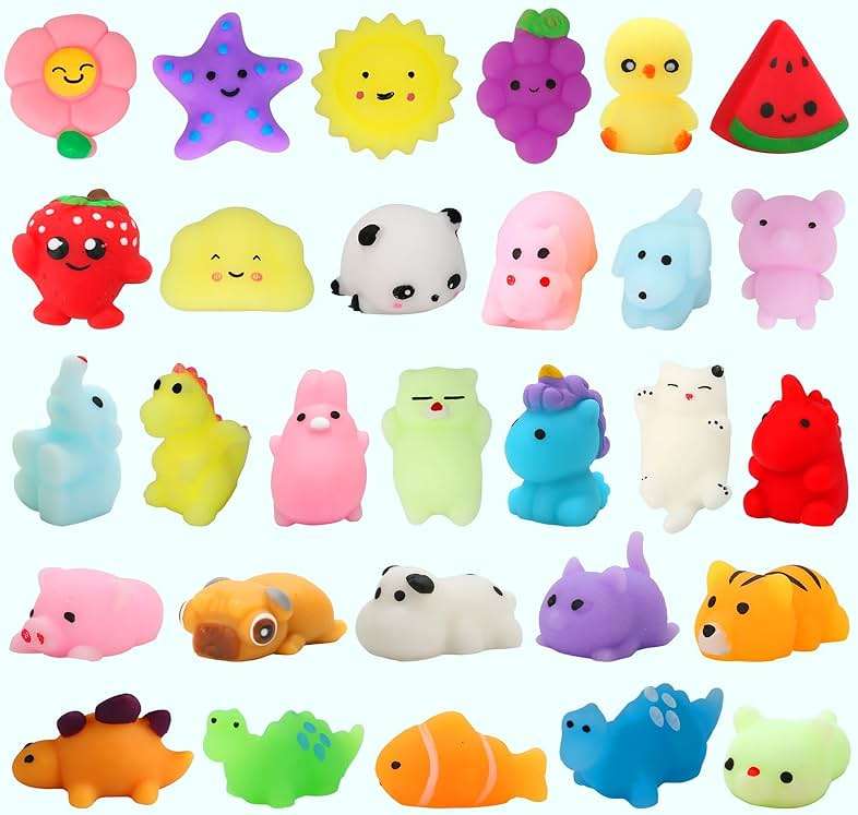 30 Pack Squishy Toys, Kawaii Squishies Party Favors for Kids 4-8 8-12 Treasure Box Toys for Classroom Birthday Xmas Gifts Goodie Bag Mini Animals Mochi Squishy Stress Relief Sensory Toys Random - Image 8