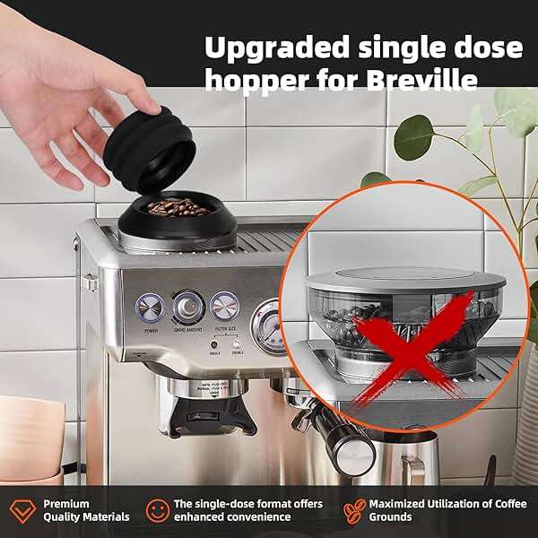 Single Dose Hopper for Breville, Single Dose Hopper with Silicone Bellows, Compatible with Breville Barista Express, Breville Barista Pro, Breville Barista Touch, and Impress - Image 3